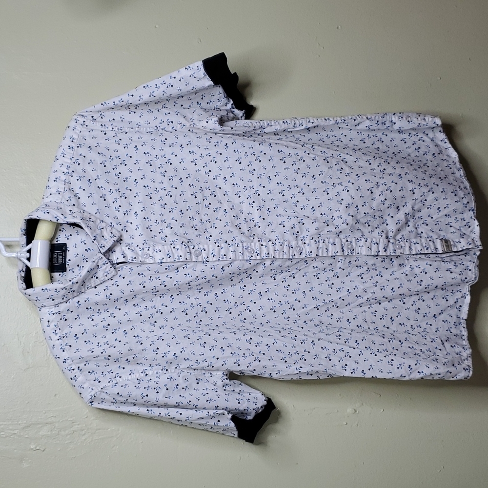 Stitches & Rivets mens lightweight short sleeve button down floral shirt xl